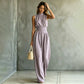 🔔 Letzte 100 Stück – solange der Vorrat reicht! Ärmelloser Jumpsuit für Damen mit Stehkragen und weitem Bein