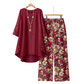 🔥 50% RABATT – Luftig-schickes 2-teiliges Boho-Sommer-Set – Tunika mit Halbarm & Blumen-Hose!