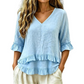 ⏰ Countdown läuft – 50% nur noch 3 Tage!🌺Elegantes Sommer-Oberteil für Damen mit Rüschen und V-Ausschnitt