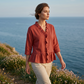 👚✨ Elegantes Damenoberteil mit Rüschen und V-Ausschnitt – feminin, luftig & vielseitig – perfekt für Alltag, Büro & besondere Anlässe