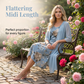 ⌛Zeitlich begrenztes Angebot – Midi-Kleid mit Blumenmuster für Damen