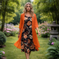 ⌛Zeitlich begrenztes Angebot – Midi-Kleid mit Blumenmuster für Damen