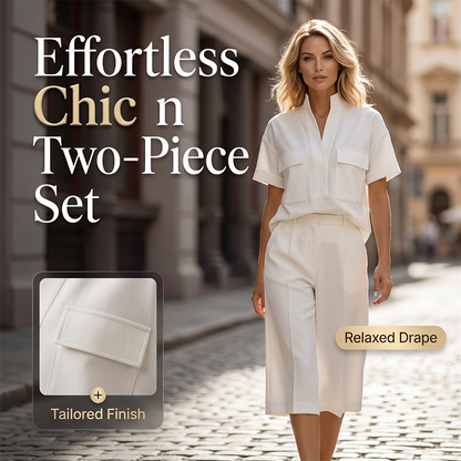 👗 50% RABATT! 🌸 Damen lockeres einfarbiges Zweiteiler-Set – Bequem, vielseitig & stylisch – Perfekt für Alltag, Reisen oder entspannte Stunden – lockerer Schnitt mit modernem Look ✨🌿