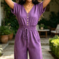 ⏰ Countdown läuft – 50% nur noch 3 Tage! ⌛Zeitlich begrenztes Angebot – Jumpsuit für Damen mit tailliertem Schnitt und V-Ausschnitt