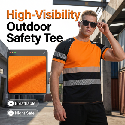 🏃‍♀️ Es wird im Akkord weggeschnappt – zögern Sie nicht! Herren Neonfarben Colorblock Sportshirt Outdoor Sicherheits-Tee