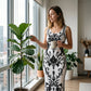 👗Damen Maxikleid mit Blumenmuster | Premium Stoff & figurbetont für Urlaub & Anlässe ✨