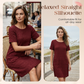 ⌛Zeitlich begrenztes Angebot – Rundhalsausschnitt-Kleid für Damen mit Struktur und knielanger Länge