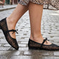 🔔 Letzte 100 Stück – solange der Vorrat reicht! Damen Französische Mesh-Flats mit Schleife