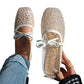 🔔 Letzte 100 Stück – solange der Vorrat reicht! Damen Französische Mesh-Flats mit Schleife