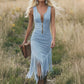 📢📢 Alle tragen es – noch nicht? Jetzt 50%!🌺Retro Western Fransen Ärmelloses Slim-Kleid