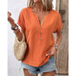 ☀️ 50 % RABATT FÜR BEGRENZTE ZEIT! 👚 Damen Freizeit-Top mit V-Ausschnitt – Kurze Ärmel, lockerer Schnitt, atmungsaktiv für Sommer & Alltag 🤍