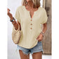 ☀️ 50 % RABATT FÜR BEGRENZTE ZEIT! 👚 Damen Freizeit-Top mit V-Ausschnitt – Kurze Ärmel, lockerer Schnitt, atmungsaktiv für Sommer & Alltag 🤍