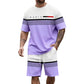 🚀 Neu eingetroffen – 50% Probierpreis! 🔥Zeitlich begrenztes Angebot – Kurzarm-Shorts-Set für Herren mit Buchstabenprint