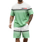 🚀 Neu eingetroffen – 50% Probierpreis! 🔥Zeitlich begrenztes Angebot – Kurzarm-Shorts-Set für Herren mit Buchstabenprint