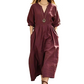 ⭐ 4,9 Sterne – nicht ohne Grund! 👗Lässiges Maxikleid für Damen mit V-Ausschnitt und Taschen