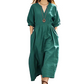 ⭐ 4,9 Sterne – nicht ohne Grund! 👗Lässiges Maxikleid für Damen mit V-Ausschnitt und Taschen