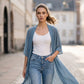 🌊 Der angesagteste Look diesen Sommer – zum halben Preis mitnehmen！Lockeres, einfarbiges Überkleid für Damen mit quadratischem Ausschnitt und Schleife