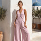 📢📢 Alle tragen es – noch nicht? Jetzt 50%! Damen ärmelloser V-Ausschnitt Jumpsuit mit Taschen