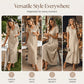 ⌛Zeitlich begrenztes Angebot – Damen Kurzarm V-Ausschnitt Maxikleid