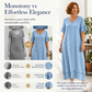 📢📢 Alle tragen es – noch nicht? Jetzt 50%! Locker sitzendes Midi-Kleid für Damen mit V-Ausschnitt und Quasten