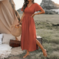 ⏰ Letzte Welle – Lager fast leer – 50% endet jederzeit！Damen Sommer V-Ausschnitt Seitenschlitz Maxikleid