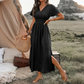 ⏰ Letzte Welle – Lager fast leer – 50% endet jederzeit！Damen Sommer V-Ausschnitt Seitenschlitz Maxikleid