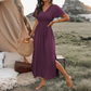 ⏰ Letzte Welle – Lager fast leer – 50% endet jederzeit！Damen Sommer V-Ausschnitt Seitenschlitz Maxikleid