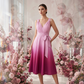 ⌛ Nur solange Vorrat reicht – danach regulärer Preis! Elegantes Damenkleid mit V-Ausschnitt, Farbverlauf und Taschen