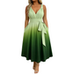 ⌛ Nur solange Vorrat reicht – danach regulärer Preis! Elegantes Damenkleid mit V-Ausschnitt, Farbverlauf und Taschen