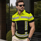📢📢50% RABATT!! ⏰Herren Kurzarm-Shirt mit hoher Sichtbarkeit und Reflexstreifen
