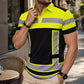 📢📢50% RABATT!! ⏰Herren Kurzarm-Shirt mit hoher Sichtbarkeit und Reflexstreifen