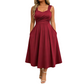 🔔 Letzte 100 Stück – solange der Vorrat reicht! Elegantes Damenkleid mit V-Ausschnitt und Taschen