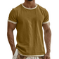 ⭐ 4,9 Sterne – nicht ohne Grund! Herren-T-Shirt mit Rundhalsausschnitt und Kontrastbesatz
