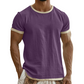 ⭐ 4,9 Sterne – nicht ohne Grund! Herren-T-Shirt mit Rundhalsausschnitt und Kontrastbesatz