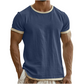 ⭐ 4,9 Sterne – nicht ohne Grund! Herren-T-Shirt mit Rundhalsausschnitt und Kontrastbesatz