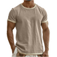 ⭐ 4,9 Sterne – nicht ohne Grund! Herren-T-Shirt mit Rundhalsausschnitt und Kontrastbesatz