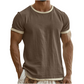 ⭐ 4,9 Sterne – nicht ohne Grund! Herren-T-Shirt mit Rundhalsausschnitt und Kontrastbesatz