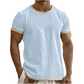 ⭐ 4,9 Sterne – nicht ohne Grund! Herren-T-Shirt mit Rundhalsausschnitt und Kontrastbesatz