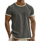 ⭐ 4,9 Sterne – nicht ohne Grund! Herren-T-Shirt mit Rundhalsausschnitt und Kontrastbesatz