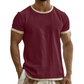 ⭐ 4,9 Sterne – nicht ohne Grund! Herren-T-Shirt mit Rundhalsausschnitt und Kontrastbesatz