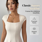 ⚡ Heute halber Preis! Elegantes A-Linien-Kleid für Damen mit quadratischem Ausschnitt, schmal geschnitten, langes Kleid