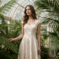 ⚡ Heute halber Preis! Elegantes A-Linien-Kleid für Damen mit quadratischem Ausschnitt, schmal geschnitten, langes Kleid