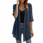 📢📢 Alle tragen es – noch nicht? Jetzt 50%!🌺Damen leichter Chiffon-Cardigan mit offener Vorderseite