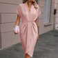 📦 Täglich 500+ Pakete versendet – der Wahnsinn! 🌺Elegantes Damenkleid mit V-Ausschnitt und Rüschen