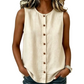 🧨 Bestseller ist zurück – alle, die beim letzten Mal leer ausgingen, jetzt zugreifen! Damen ärmelloses Tanktop mit Knopfleiste