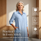 🏆 Verkaufsschlager – jetzt halber Preis! Lässiges Langarm-Shirtkleid für Damen