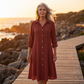 🏆 Verkaufsschlager – jetzt halber Preis! Lässiges Langarm-Shirtkleid für Damen