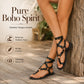 🚀 Neu eingetroffen – 50% Probierpreis! Flache Riemchensandalen für Damen im Gladiator-Stil mit Nieten, Knöchelriemen und Zehenschlaufe – Strandschuhe