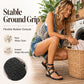 🚀 Neu eingetroffen – 50% Probierpreis! Flache Riemchensandalen für Damen im Gladiator-Stil mit Nieten, Knöchelriemen und Zehenschlaufe – Strandschuhe