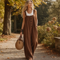 🏆 Verkaufsschlager – jetzt halber Preis! ✨Lässiger Jumpsuit für Damen mit breiten Trägern und Knöpfen